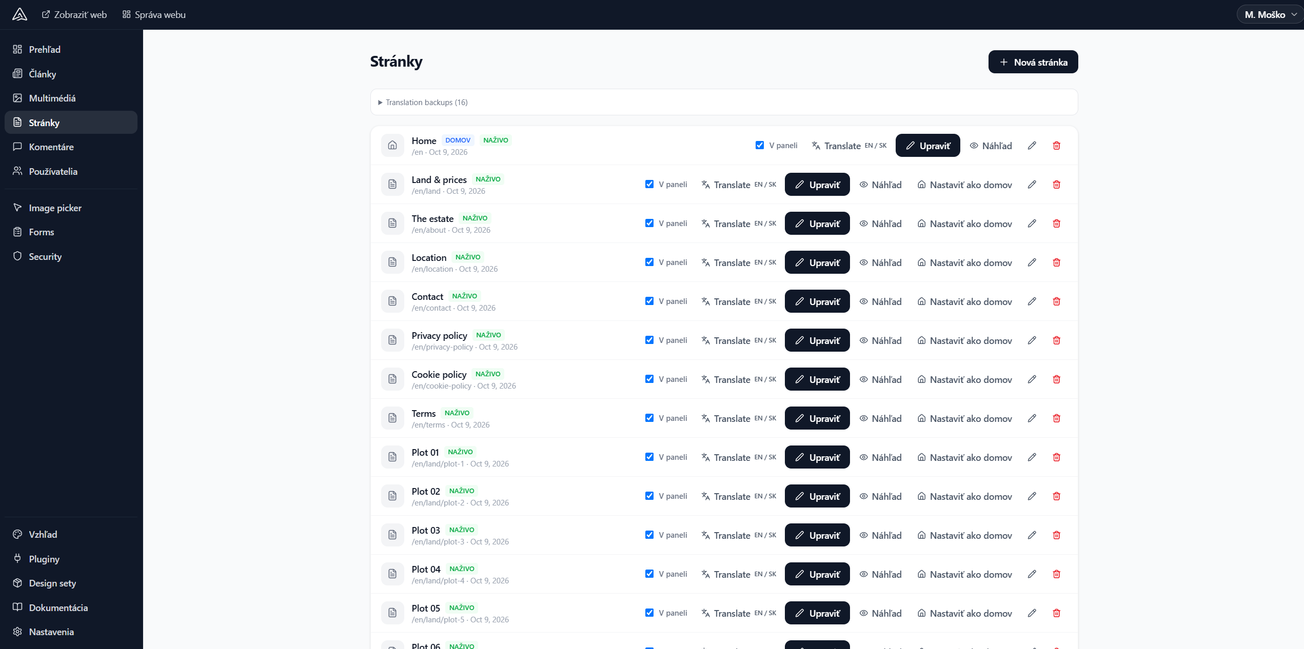 Page management